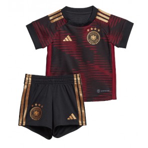 Tyskland kläder Barn VM 2022 Bortatröja Kortärmad (+ korta byxor)